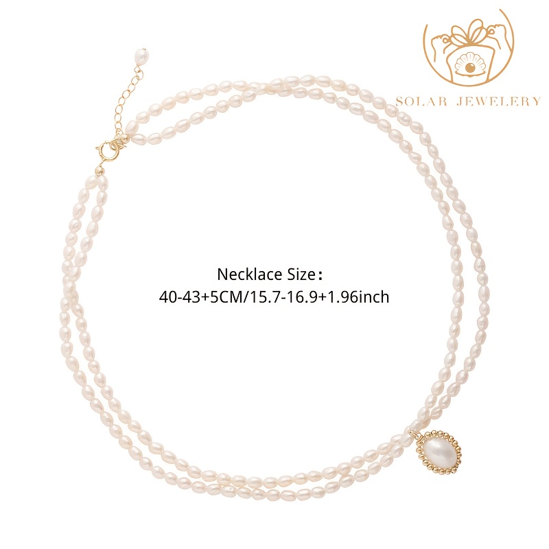 Women's Vintage Double-Layer Freshwater Pearls Necklace